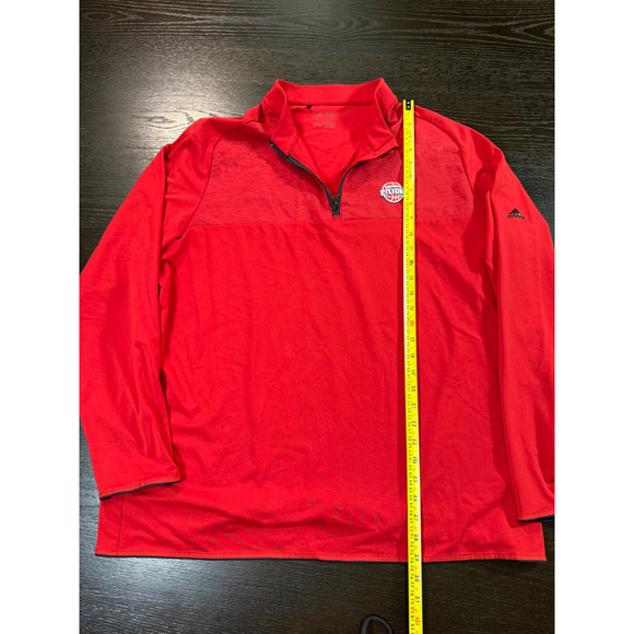 Adidas Detroit Pistons NBA Red Quarter-Zip Pullover Men’s 2XL - Picture 4 of 7